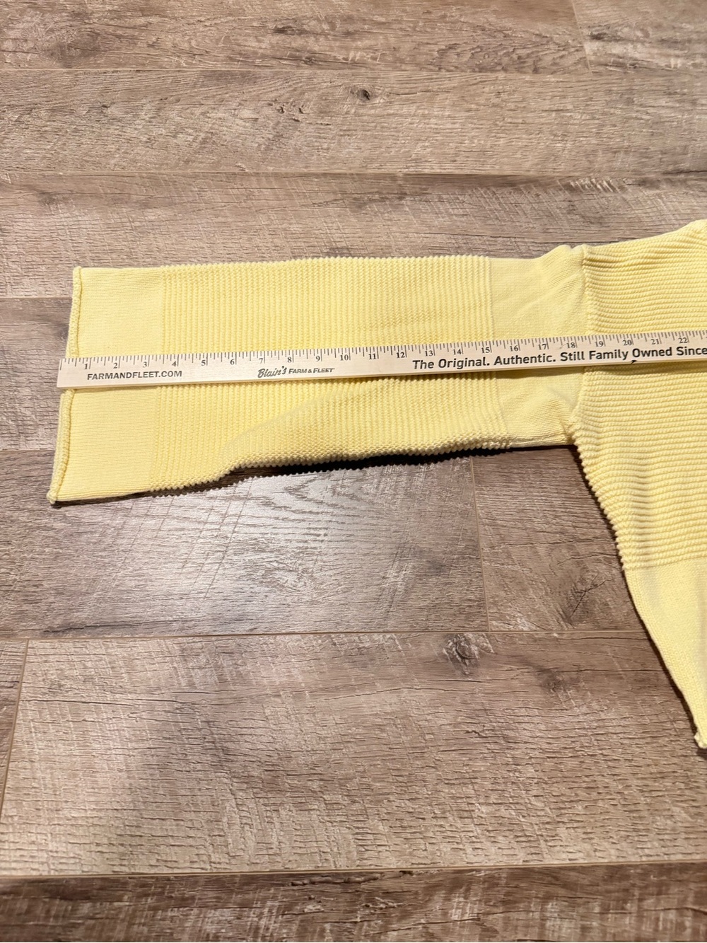 Princess Polly Butter Yellow Cotton Fall Flare Sleeve Cropped Sweater L/XL - Picture 8 of 10